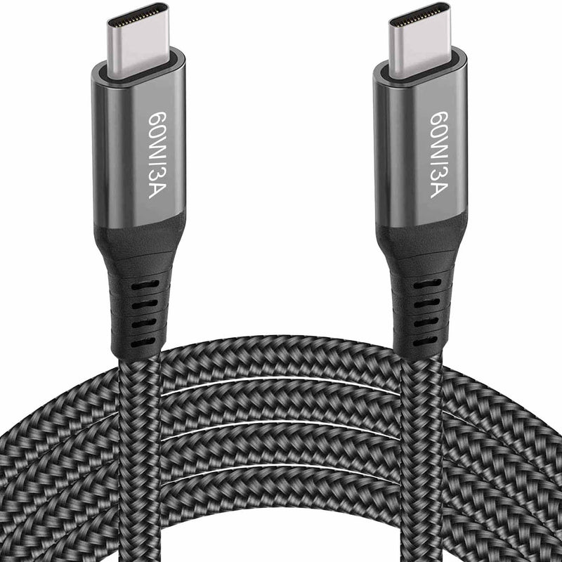 30FT USB-C to USB-C Cable 60W(no data), Extra Long USB Type-C to Type-C Cable 2.0, USB C Charger Cable for iPhone 15,MacBook Pro 2020,iPad Air 5th,Galaxy S24 S23 S22,Note 20,Pixel 7,Switch,Moto,Grey 30FT Grey 1