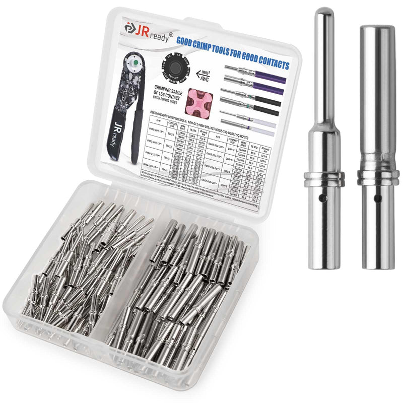 Deutsch Connector Pins and Sockets,Barrel Style Contact Pin Kit16-20AWG,13A | ST6364-050 Male and Female Solid Terminals Connectors, 50 Pairs Sizes 16 Deutsch Contact Kit 0460-202-16141P/0462-201-16141S Solid Contact Size 16:13A (Max),16-20 AWG