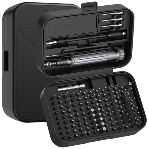 SOONAN 150 in 1 Precision Screwdriver Set, Mini Screwdriver Tool Kit Black 150-IN-Black