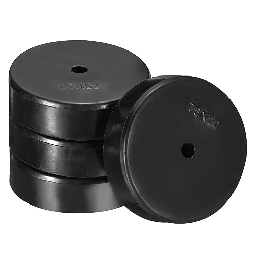 PATIKIL Multi Purpose Rubber Spacer, 4 Pcs 3"OD 0.3"ID 0.8"Thick Neoprene Round Anti-Vibration Isolation Pads Isolator Rubber Bushings Spacer Washer for HVAC Bolts Car Accessories 3" OD x 5/16" ID x 0.8"