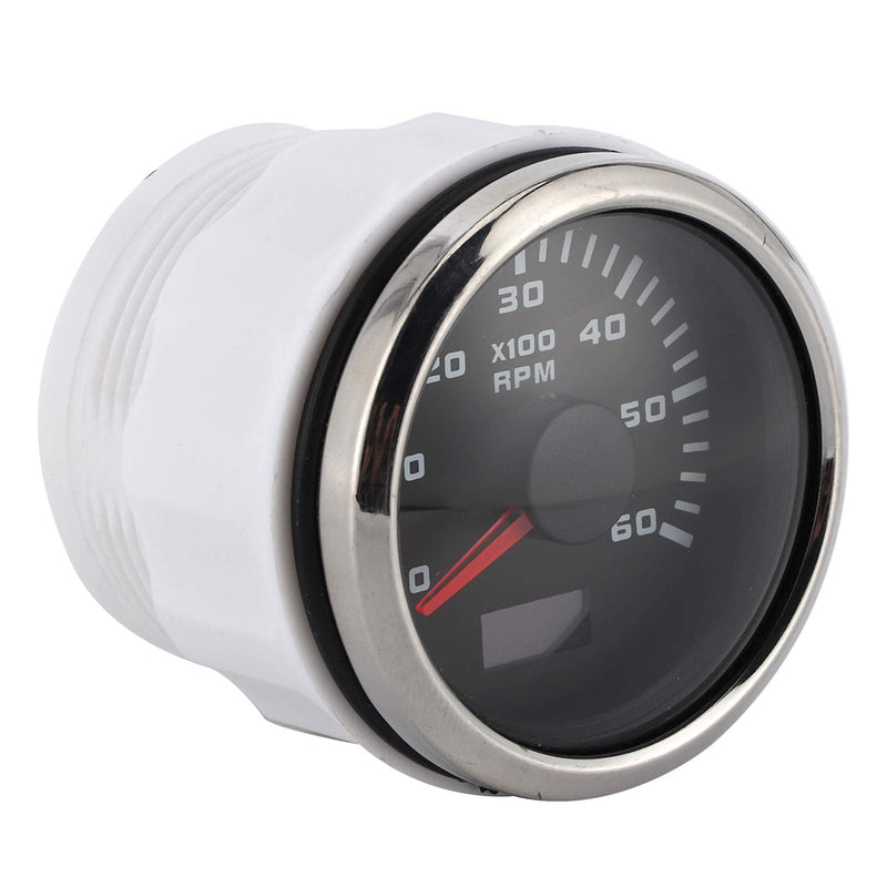 Digital Tachometer, 52mm/2in LCD Display, 6000RPM, Universal Speedometer for Auto, Motorcycle, Outboard Engine, Construction Machinery