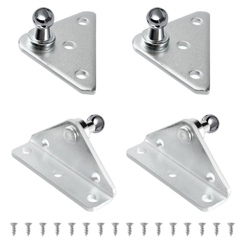 Huazu 10MM Gas Struts Mounting Bracket Ball Stud for Gas Shock Lift Supports,Steel Gas Lift Springs Ball Stud Shock Bracket for Spring Prop (Silver) Silver