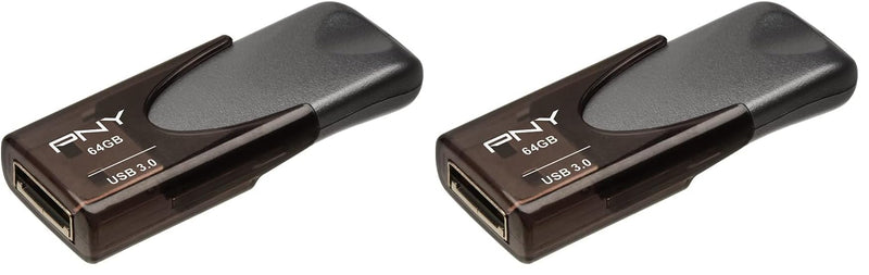PNY 64GB Turbo Attache 4 USB 3.0 Flash Drive (Pack of 2) 1 Count (Pack of 2)
