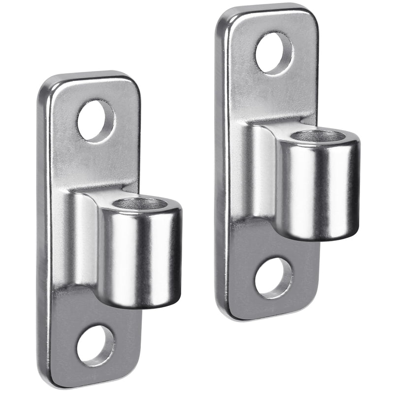 Insaga Heavy Duty 304 Stainless Steel Gate Hinges 2 Pcs, Wall Mount Hardware with 5/8" Pin, One-Piece Cast Hinge for Farm, Fence, Chain Link, Wooden & Metal Gates Silver-SS-Hole-2Pcs