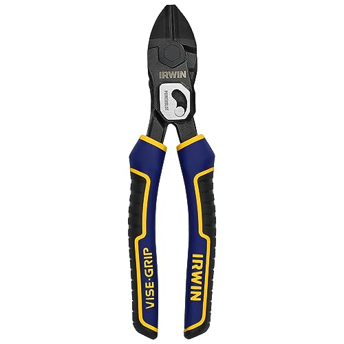 IRWIN VISE-GRIP Pliers, PowerSlot High Leverage Diagonal, 8 Inch (IWHT84001) One Size 8" Diagonal Pliers