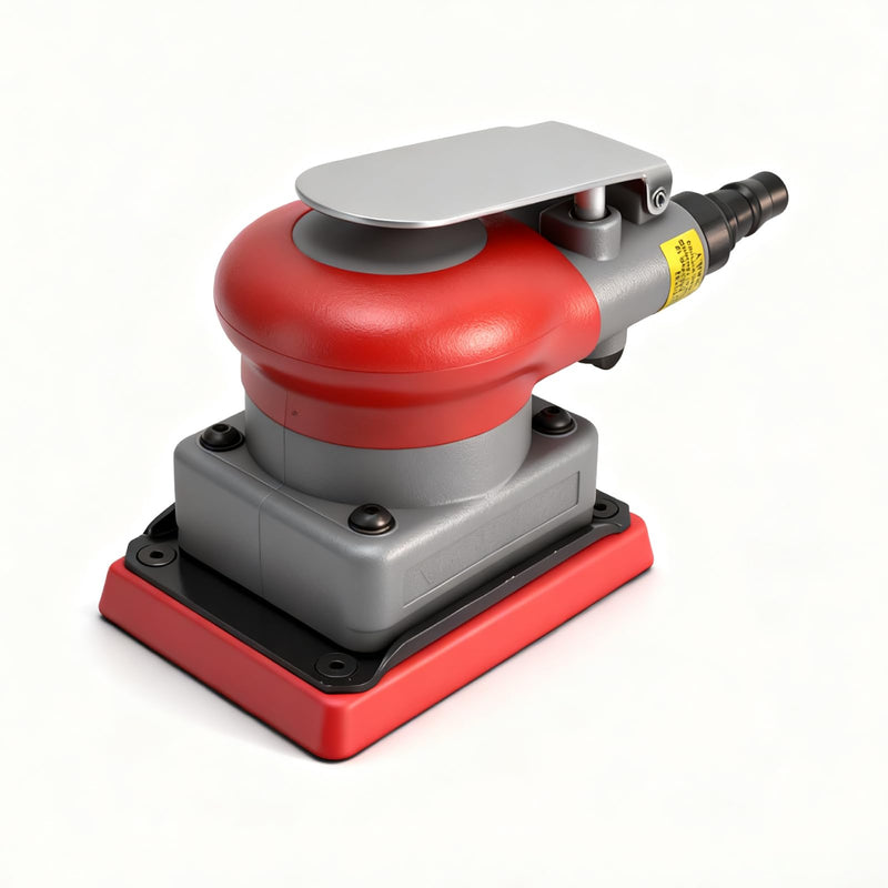 Pneumatic Sander Air Orbital Sander, Solid Alloy Steel Air Squares Sanding Machine 3 * 4 In 10000rpm Pneumatic Sander, Sanding Grinding Polishing Sander for Wood Metal Car Beauty