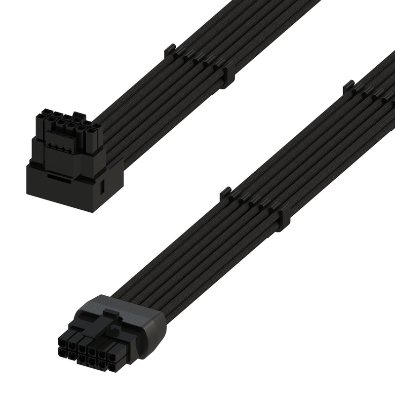 LINKUP 12VHPWR PSU-GPU Power Cable | Compatible with NIVIDA RTX 5080/5070 and All RTX GPUs | 600W 16Pin/12+4 PCIe 5.0 Cable | 70cm - Right Angle Black - Molded