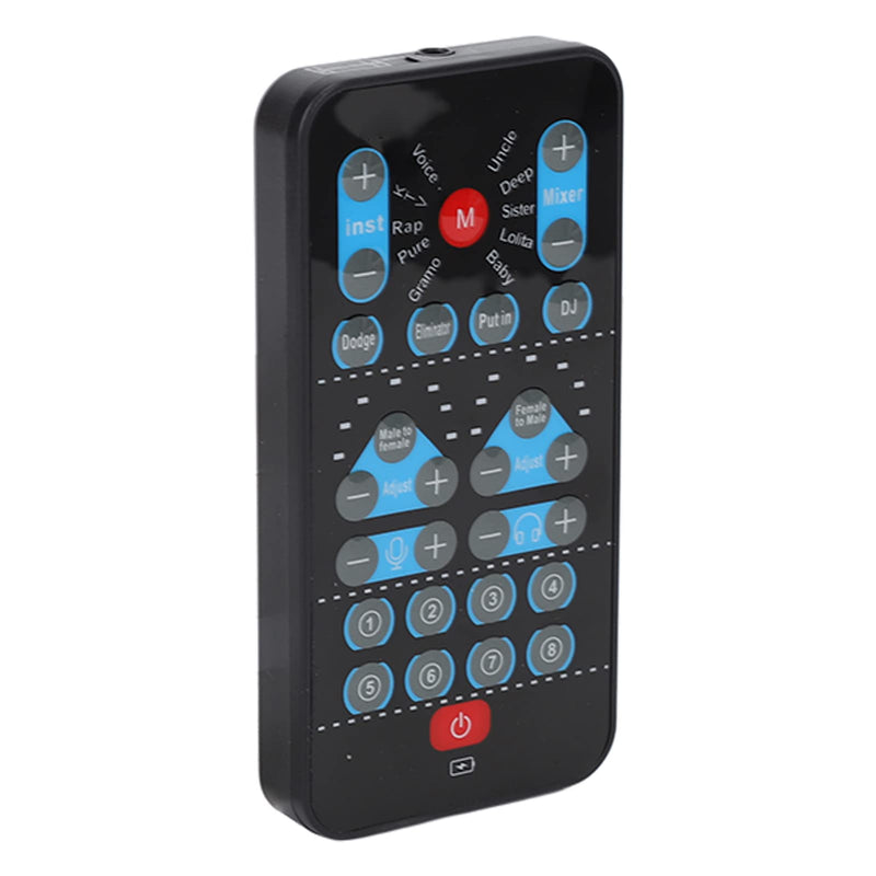 Mini Voice Changer for Live Streaming, Portable Sound Card with 8 Sound Effects for Gaming Mobile & PC