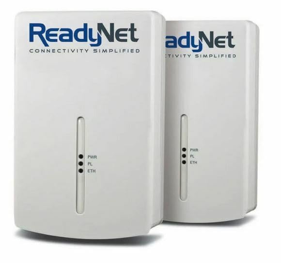 ReadyNet E200 E200K 200Mbps PLC Ethernet Over Power Plug & Play Network Adapter, Ideal for Smart TV and Gaming (2 Units) 2 Units