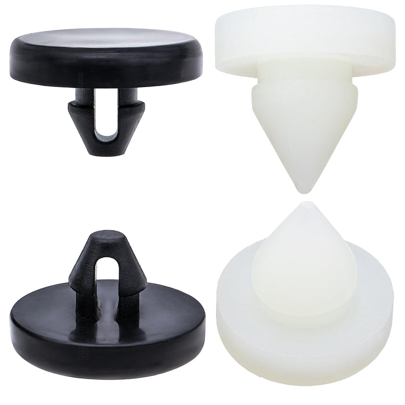 4PCS Brake Pedal Stop Pads, Brake Light Switch Stopper, Brake Switch Pad, Car Truck Auto Brake Pedal Pad 90541-06036 46505-SA5-000 (Black & White) 2pcs Nylon 46505SA5000 + 2pcs 9054106036