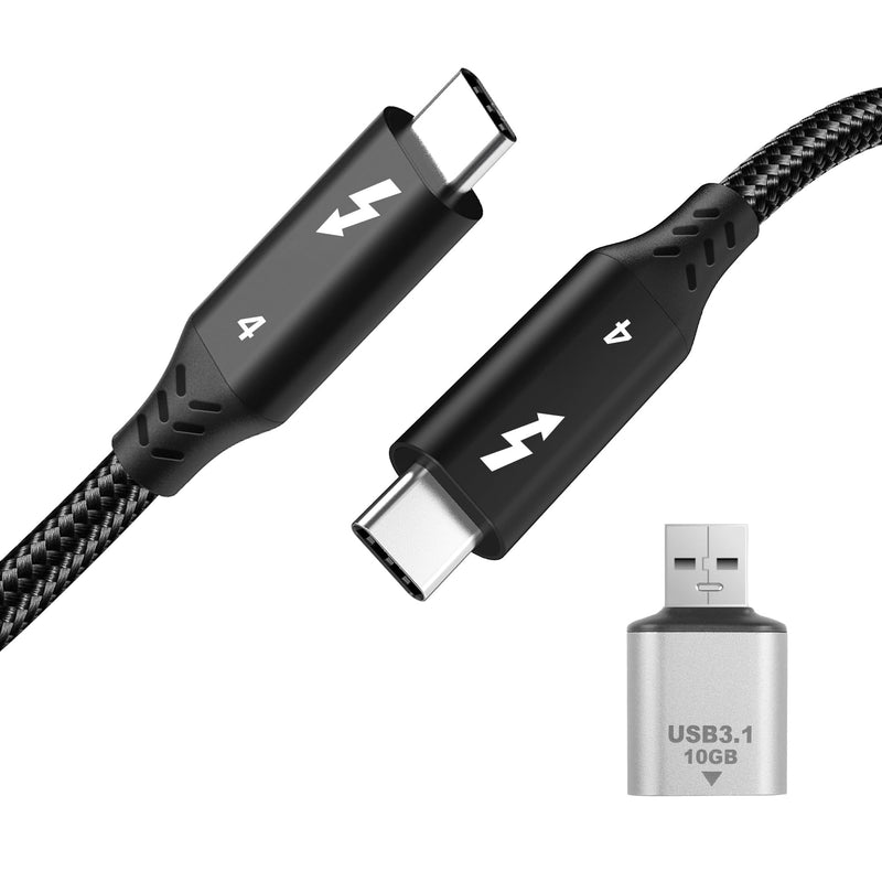 USB-C 3.3FT Cable for Thunderbolt 4/3 - 40Gbps Data Transfer, 8K@60Hz, 100W Charging - Compatible with MacBook Pro, Docking, Hub, eGPU, SSD, Monitor 1 Meters
