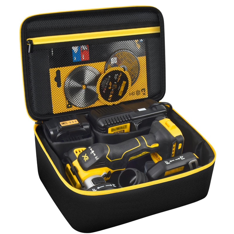 Bag Compatible with DEWALT 20V MAX Cut Off Tool 3 in 1 Brushless (DCS438B), Storage Case Carrying Holder Organizer for Charger, Batteries, Cutting Wheel and Other Accessories (Box Only) Black