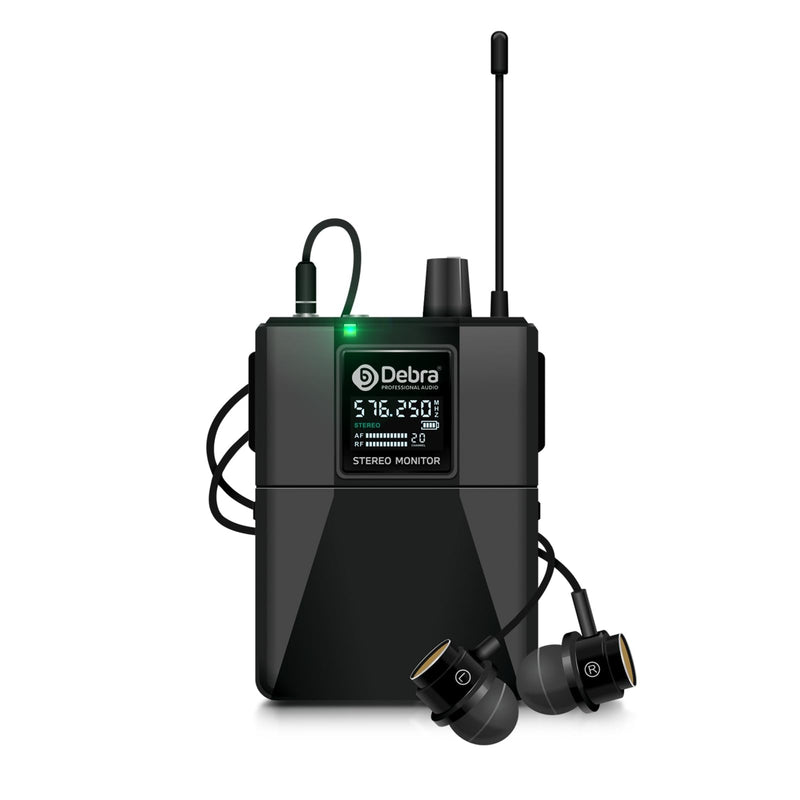 D Debra Pro ST-102 & ST-202 Stereo Wireless in Ear Monitor System Bodypack Receiver, Performance with 100 Adjustable Frequencies, Can Not Be Used Alone(Only 1 Bodypack) Only 1 Bodypack