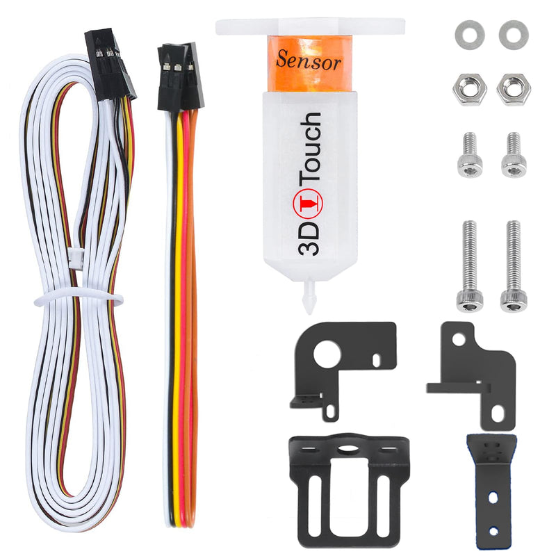 Upgraded 3D Touch V3.2 BL-Touch Replacement incl. 4 Brackets Compatible with Ender-3/3S/3Pro, Ender-5/5S/5Pro,CR-10 and Geeetech 3D Printers Auto Bed Leveling Sensor Kit, +/- 0.005mm Accuracy 3D Touch V3.2 W/ 4 Mounts (Enders Compatible)