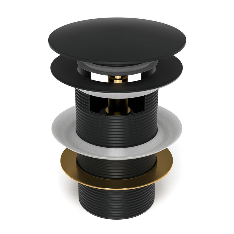 Pop-up Drain for Freestanding Tub, Black Free Standing Bathtub Drain Stopper Fits Most Freestanding Tubs, CUPC Certification (Matte Black) Matte Black
