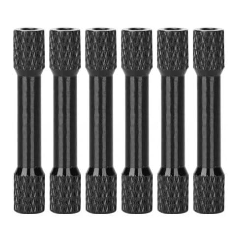 RCsupplier 100pcs M3X30 Black Double-Head Knurled Standoffs for FPV/Drone/Racing Car/Simracing/RC (Double-Head Knurled Standoff M3X30mm,Black,100) M3X30mm Double-head Knurled Standoff 100
