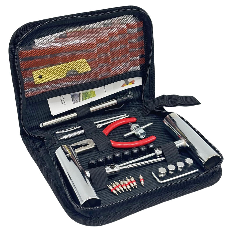 61Pcs Tire Repair Kit, Wheels Quick Seal, Universal Tire Repair Tools for Tire Repair for Car Truck Tractor Trailer Motorcycle 61pcs