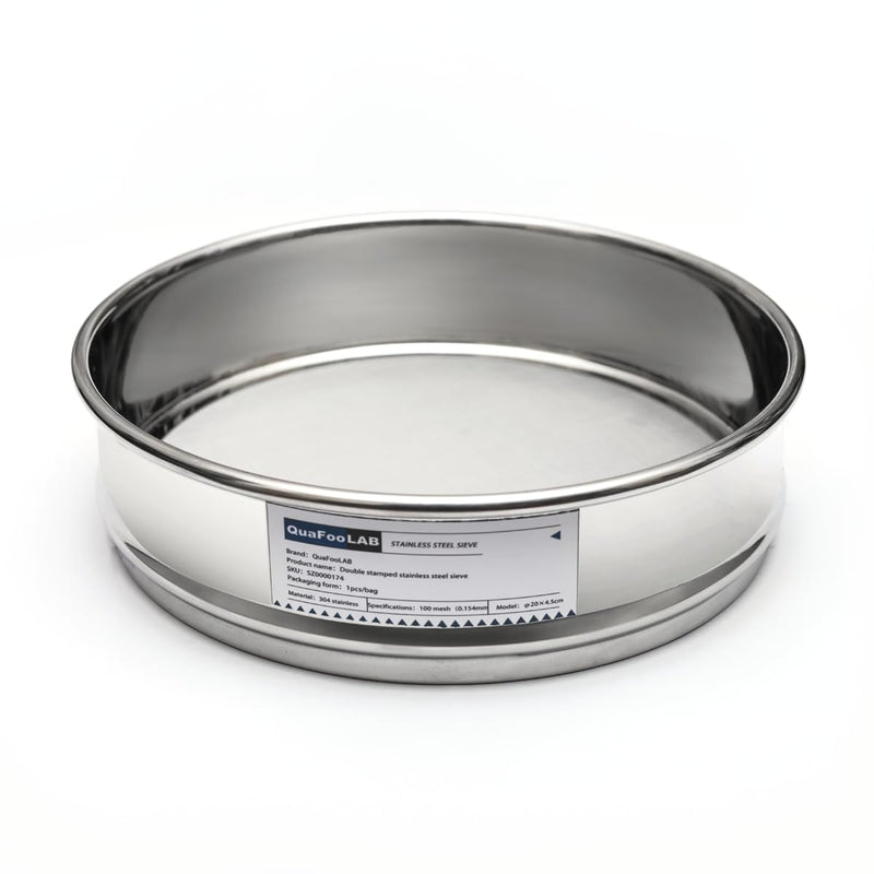 Lab Sieves 10 Mesh, Economy Test Sieve #10 Mesh, 8'' Diameter, 304 Stainless Steel Wire Cloth φ20×4.5cm 10 Mesh（2mm ）