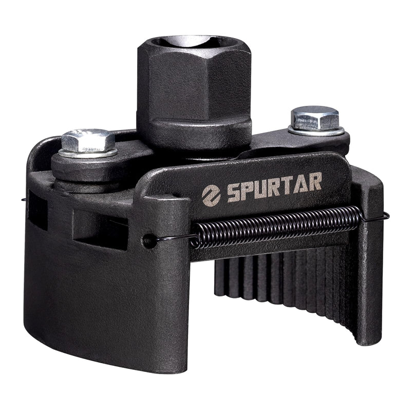Spurtar Adjustable Oil Filter Wrench 2-3/8 to 3-1/8 inch 60-80mm Universal Oil Filter Removal Tool 1/2'' Drive Cap Style Oil Filter Tool Perfect Fits Small Medium-sized Spin-on Oil Filters UTV JetSkis