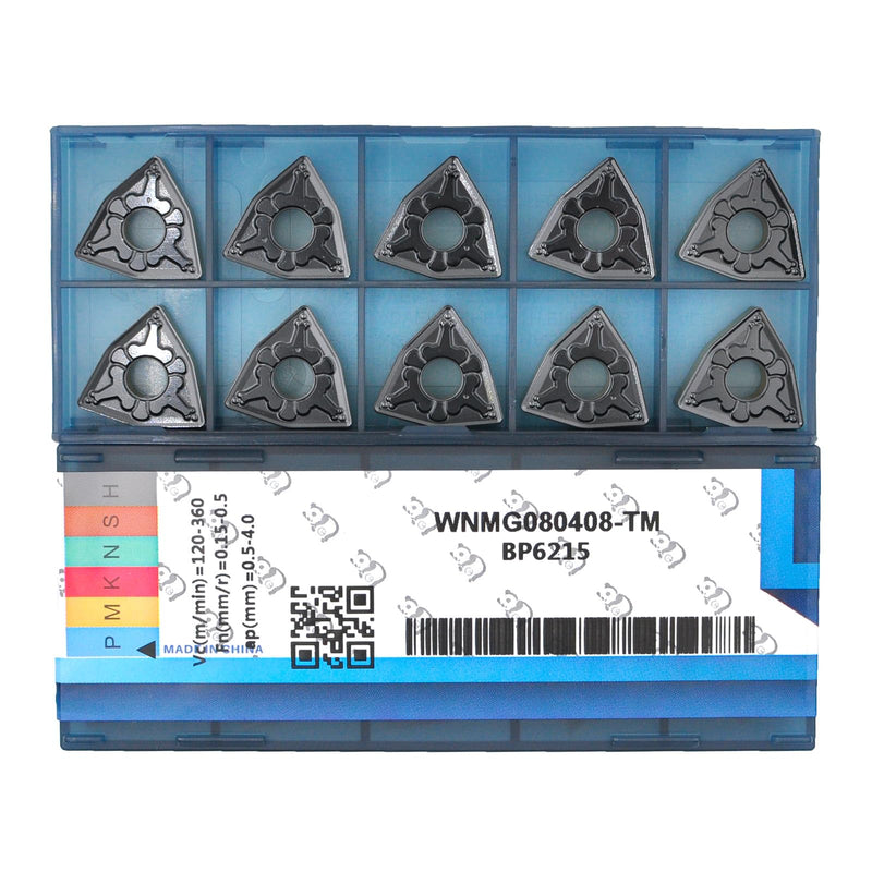 CNC Carbide Inserts WNMG 432 Wnmg080408-TM for Metal Cutting Steel, Semi-Finishing chipbreaker for Turning Insert, 10 PCS WNMG 432-TM
