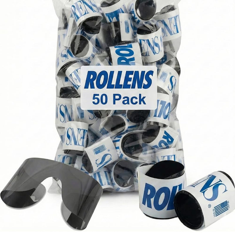 Rollens Post Mydriatic Roll Up Disposable Wrap-Around Sunglasses w/ 100% UV Protection (50 Count) - Made in The USA