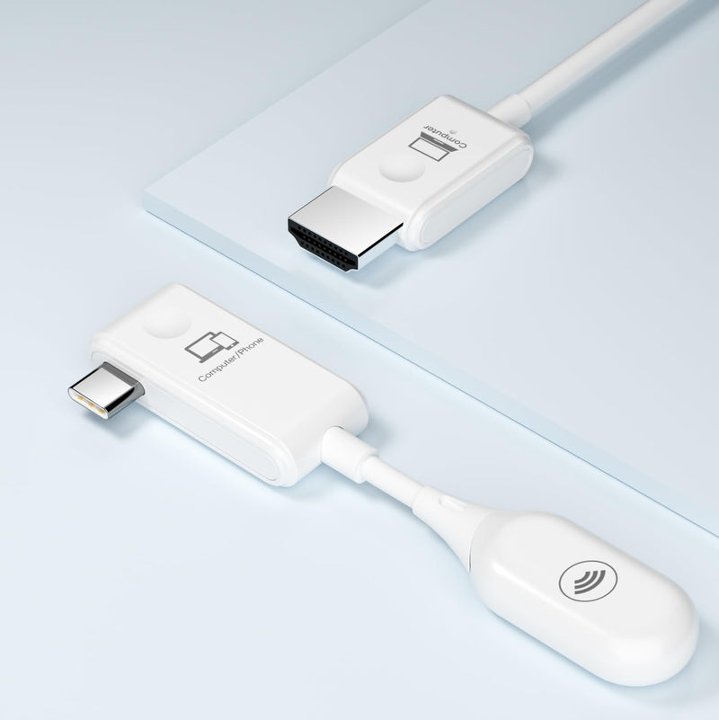SmartSee Wireless USB C to HD Display Adapter Screen Mirror Cast Extend for iPhone 15 & USB C Equiped Phone Laptop HD Transmitter and Receiver | No Setup Real Plug n Play Model A