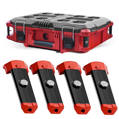 Alpha Engineered Aluminum Packout Rails 3.2in for Milwaukee 48-22-8424 Black 3.2" (81.5mm) - 4 Pack