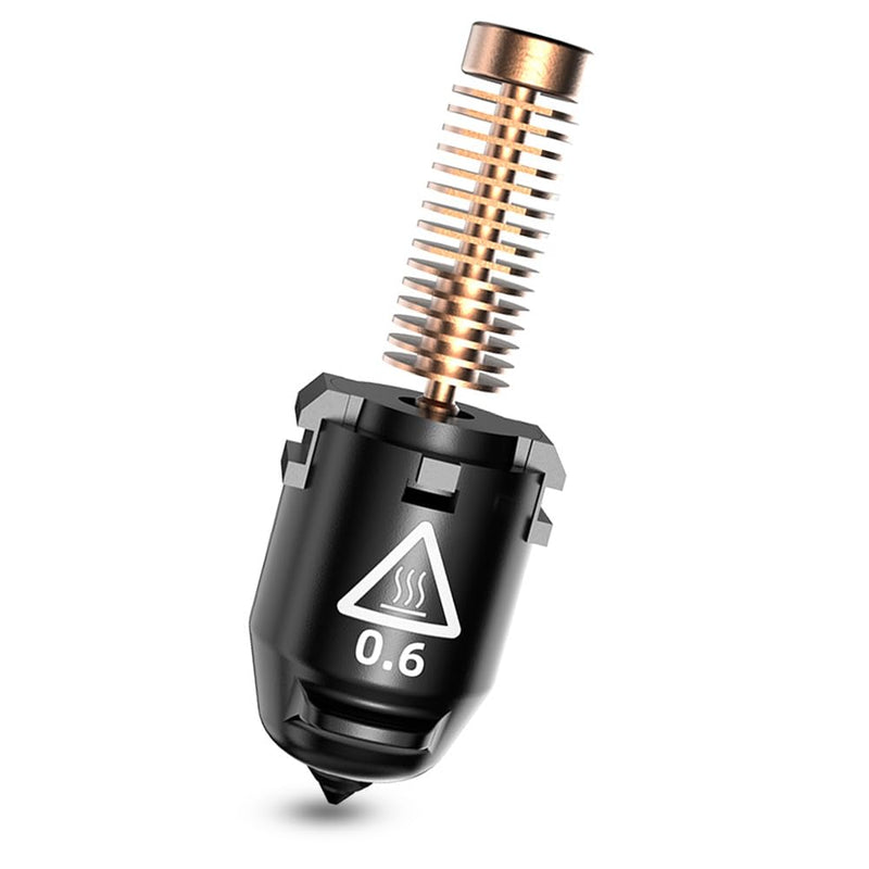 FLASHFORGE Adventurer 5M Nozzle Assembly, 32mm³/s High Flow, 35S Fast-Heat 200℃, 3S Quick-Release 3D Printer Hardened Steel Nozzle Parts for AD5M/ AD5M Pro (0.6mm) 0.6mm