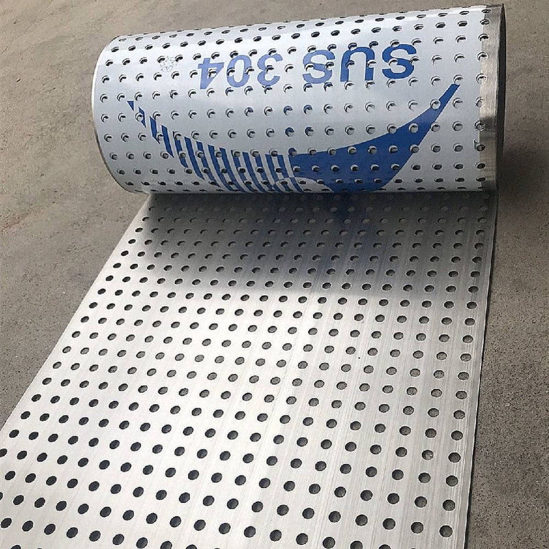 Bilaida Stainless Steel Perforated Sheet (SUS304), 0.01" (30 Gauge) Thickness, 24" Width, 39" Length, 0.3'' Aperture, 0.4'' Hole Pitch (24" Width, 1)