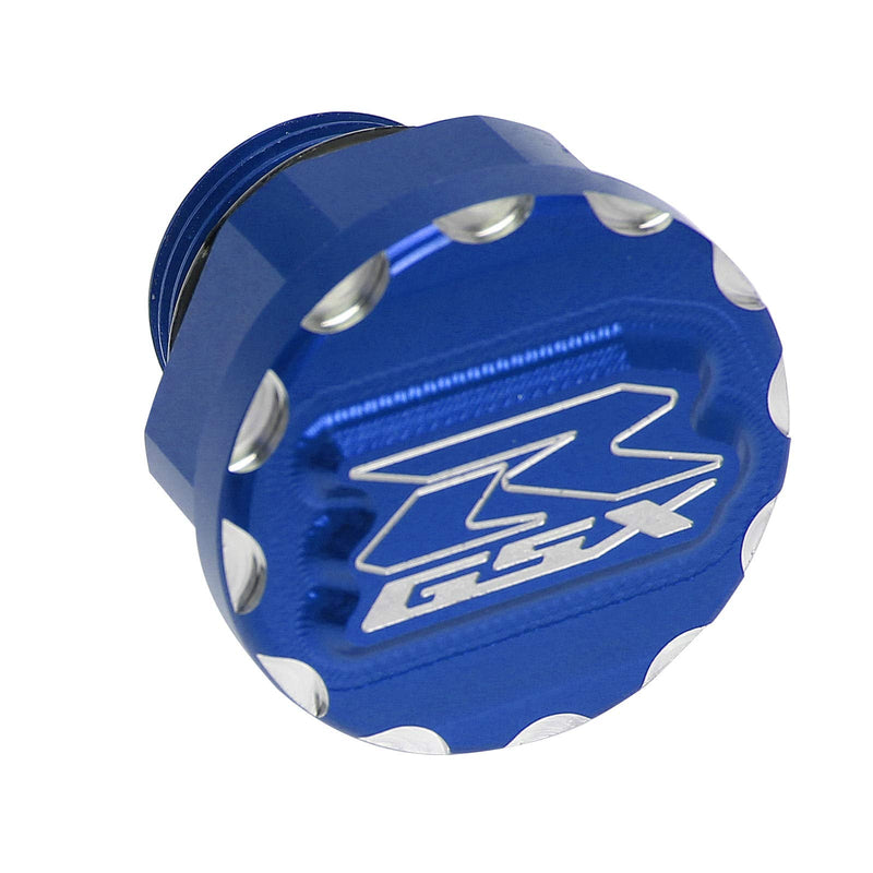 Engine Oil Filler Cap Screw,Compatible with Suzuki GSX-R 600 2002-2020,GSX-R 750 2002-2020,GSX-R 1000 2003-2020 (Blue) Blue