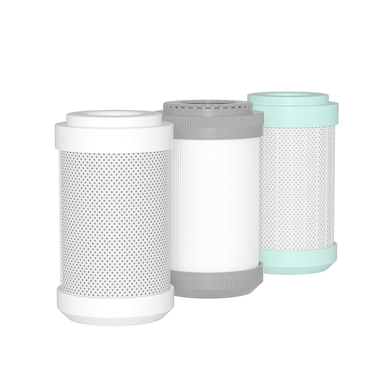 GLACIER FRESH Replacement cartridges for RV Water Filter System, 0.2 Micron High Flow Filter, Sediment “Longevity” by GLACIER FRESH, and Granular Activated Carbon “Tasty”.… RV Water Filter/three