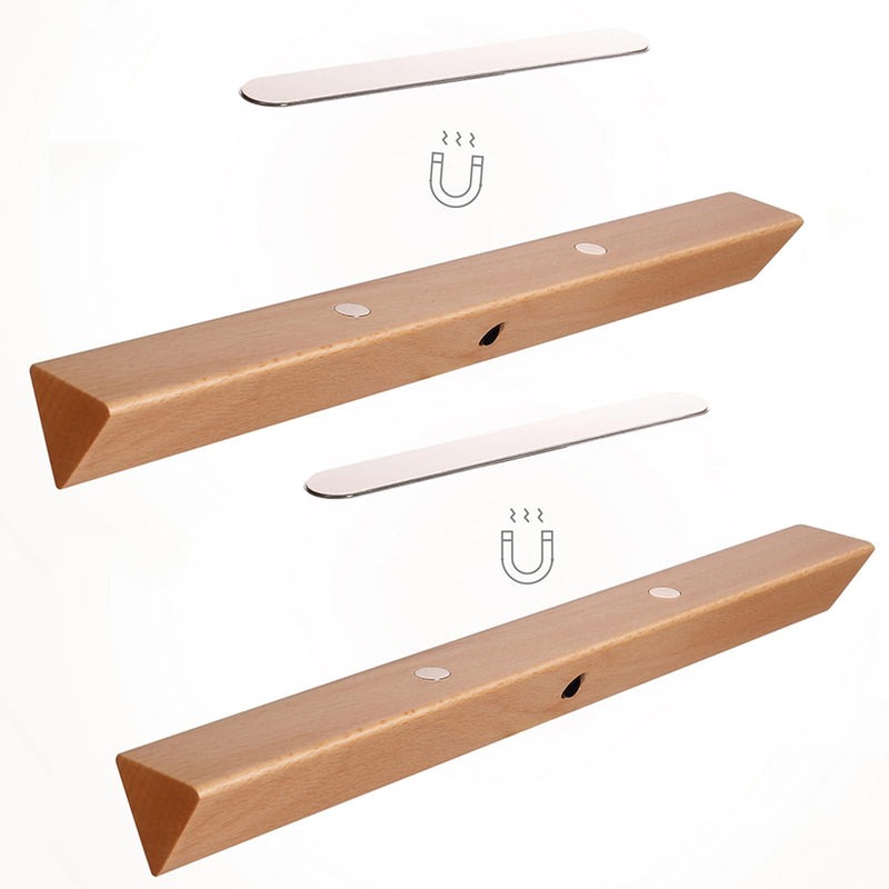 Under Cabinet Lights, Smart Night Light Cabinet Light Drawer Lights Wireless Battary Powered (Beech Wood 2PCS) Beech Wood 2PCS