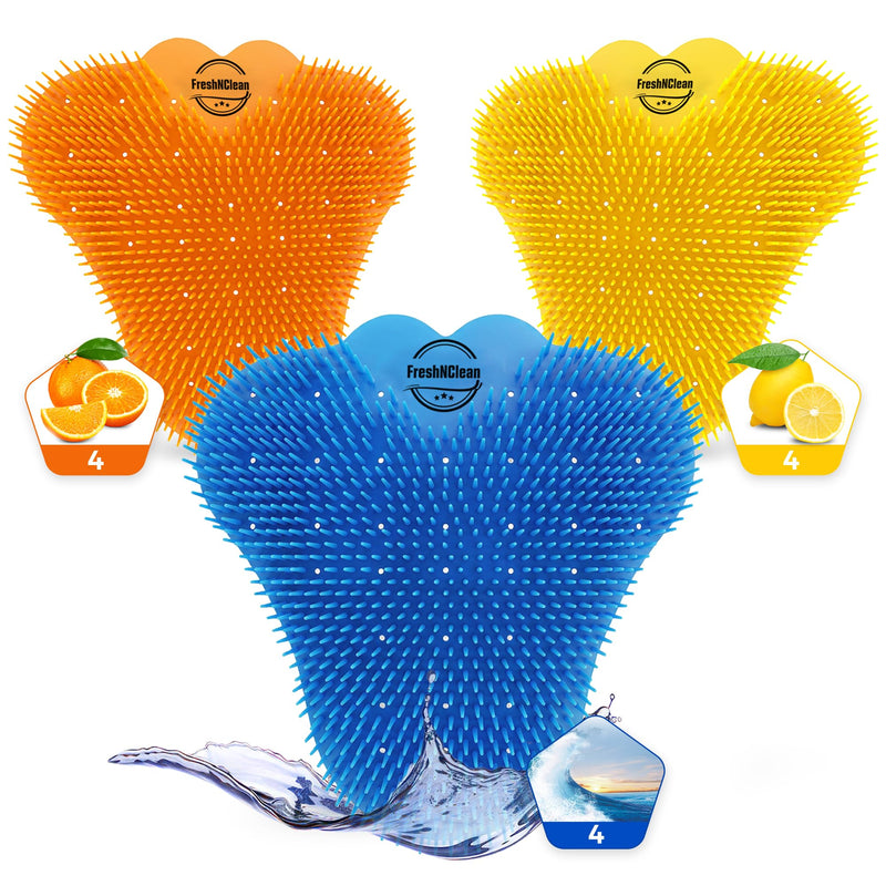 Urinal Screen Deodorizer (12 Pack) – Anti-Splash Cakes with Odor Protection – Long-Lasting Deodorizers for Bathrooms in Offices, Schools, and Stadiums – Free Gloves Included Oval