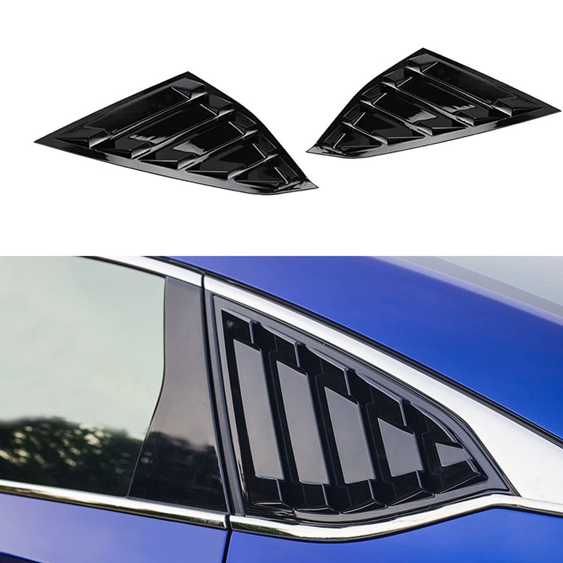 for Accord Glossy Black Window Scoops Louvers for Honda Accord Sedan 2018 2019 2020 2021 2022, 2pcs Glassy Black