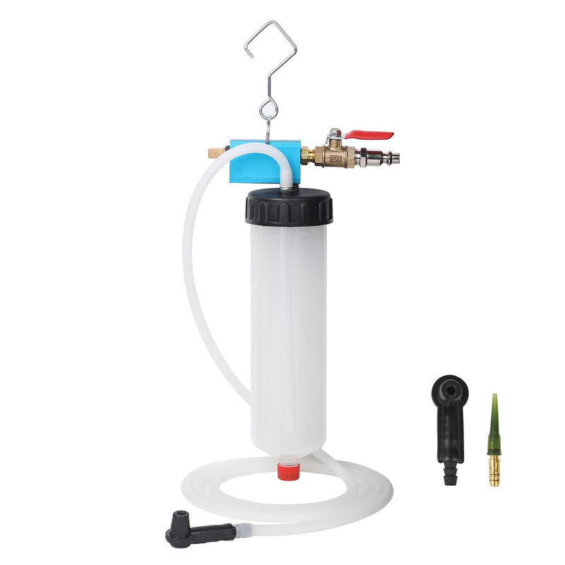 Auto Brake Fluid Extractor, Brake and Clutch Fluid Drained Bleeder Tool, Brake and Clutch Fluid Drained Bleeder Tool Equipment Kit for Car Motorcycle, Capacity 300ML+71 '' Hose 300CC Pneumatic