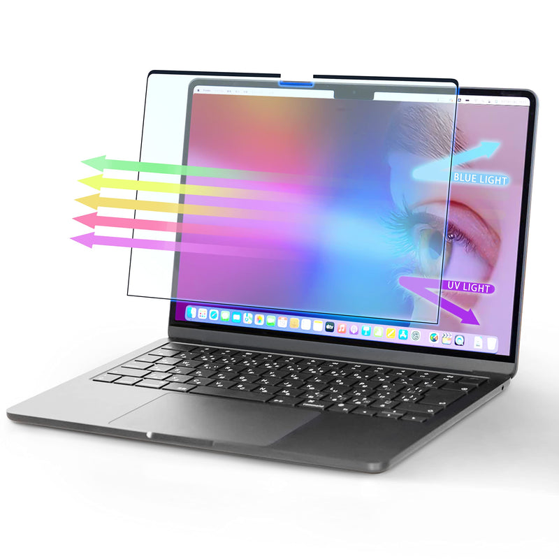 EZ-Pro Screen Protector Anti-Blue Light Magnetic Screen Protector for 13-inch MacBook Air (M2 Chip, 2022-2023) - Guards Against Glare and Fingerprints Compatible with 13 inch Macbook Air M2 Chip