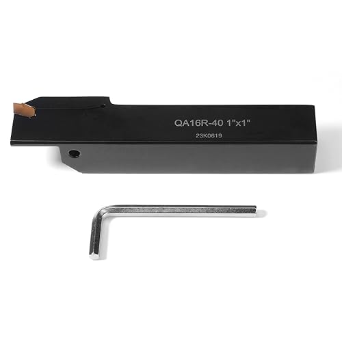 1"x1" Indexable Lathe Grooving Parting Holder QA16R-40 with 1 Piece Carbide Insert GTN-4 Heavy Duty Right-Hand Lathe Cut Off Tool Carbide Inserts(QA16R-40 with 1 Piece Insert)