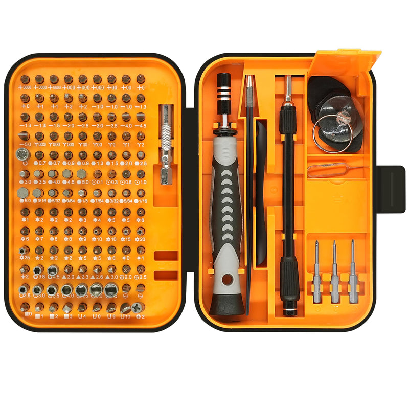 Precision Screwdriver Set, 130 in 1 Electronics Magnetic Screwdriver Set with 120 bits Repair Tool Kit for Computer, PC, Laptop, Phone, Mac, Tablet, Home DIY, Game Consoles, Glasses, Watch 130 in 1 Precision Screwdriver Set