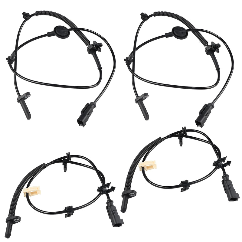 4 Pcs ABS Wheel Speed Sensor Compatible with Chevy Traverse 2009 to 2017, Buick Enclave 2008 to 2017, GMC Acadia 2007 to 2016, Saturn Outlook 2007 to 2010, Replacement for 22739728, 22739727