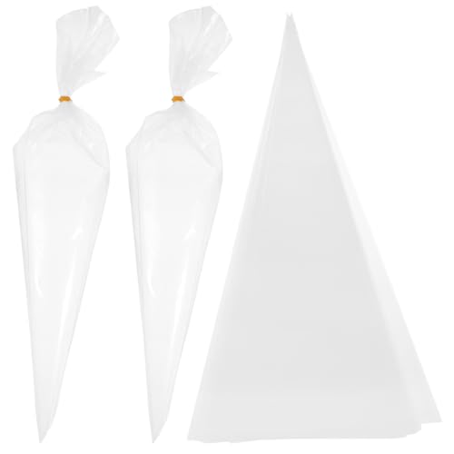Baluue 50 Pack Grout Bags for Masonry Mortar Squeeze, Disposable Heavy Duty Tile Cement Piping Bag for Brick Stone Joint, Large Capacity Concrete Repair Tool with Cuttable Tip
