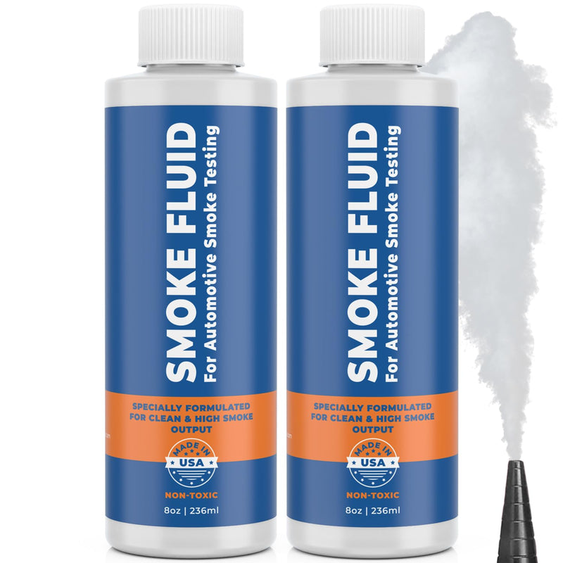 [2 Pack] Smoke Fluid Solution for Automotive Smoke Machine Testing - Made in USA - 16oz Liquid Smoke Refill Designed for Automotive Testing - EVAP, Vacuum, Fuel, Intake, Exhaust, Turbo Systems & More