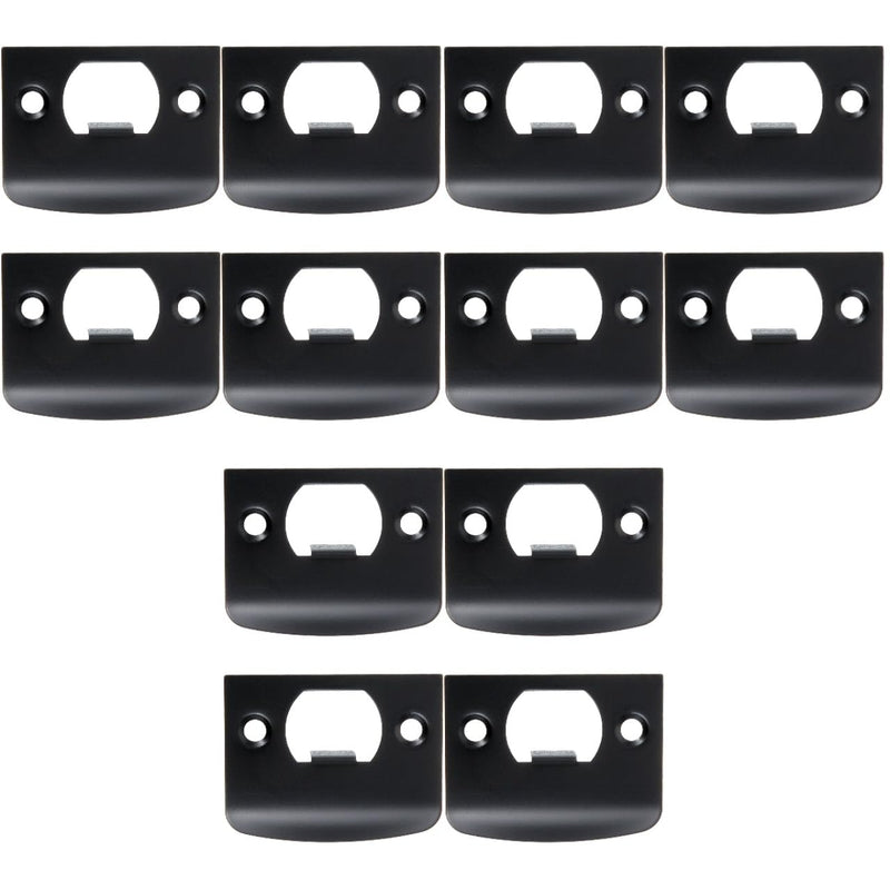DOITOOL 12 Pack Door Strike Plate Deadbolt Strike Plate Door Reinforcement for Lock Alignment and Stability Rounded Edge Replacement Plates for Home and Business Security Systems