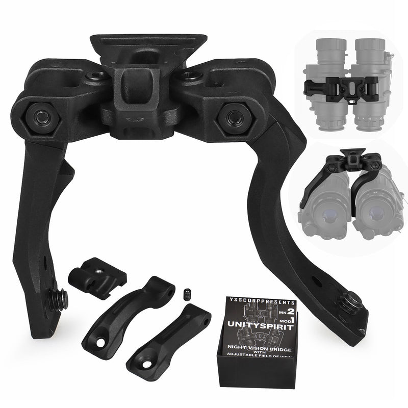  [AUSTRALIA] - New Reinforced Upgraded Version Night Vision Bridge with Adjustable Field of View for pvs14 Support 2 Optical Night Visions or 1 Digital Night Vision (British Standard)