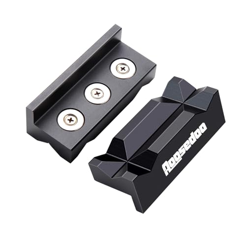 4" Aluminum Vise Jaw Pad AN Fittings Vise jaw, Bench Vise Jaw Pads Professional multi-purpose vise jaw protector of any metal desktop vise black. (One pair, Black, Aluminum)