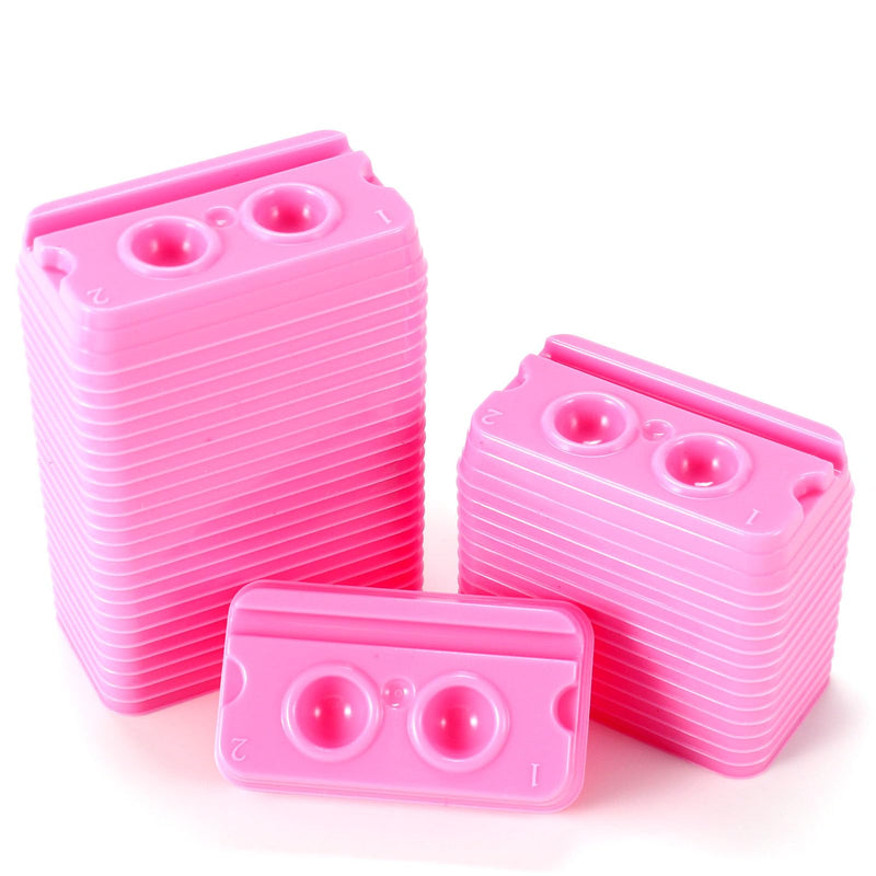 500PCS Pink 2 Hole Dental Mixing Wells PMU Ink Tray Pigment Cups 500P, Pink