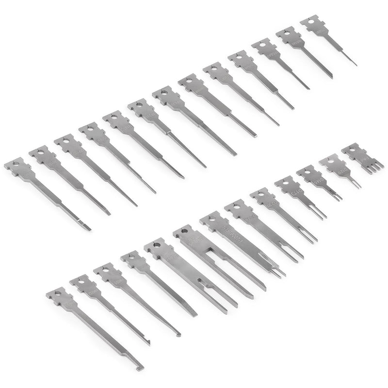 JRready ST5278 Replacement Tips for Pin Removal Tool 26PCS Pin Extractor Tool Tips Electrical Terminal Release Tool Compatible with Deutsch AMP/TE Molex Delphi JST Harting Connectors & More St5278 26pcs Replacement Tips