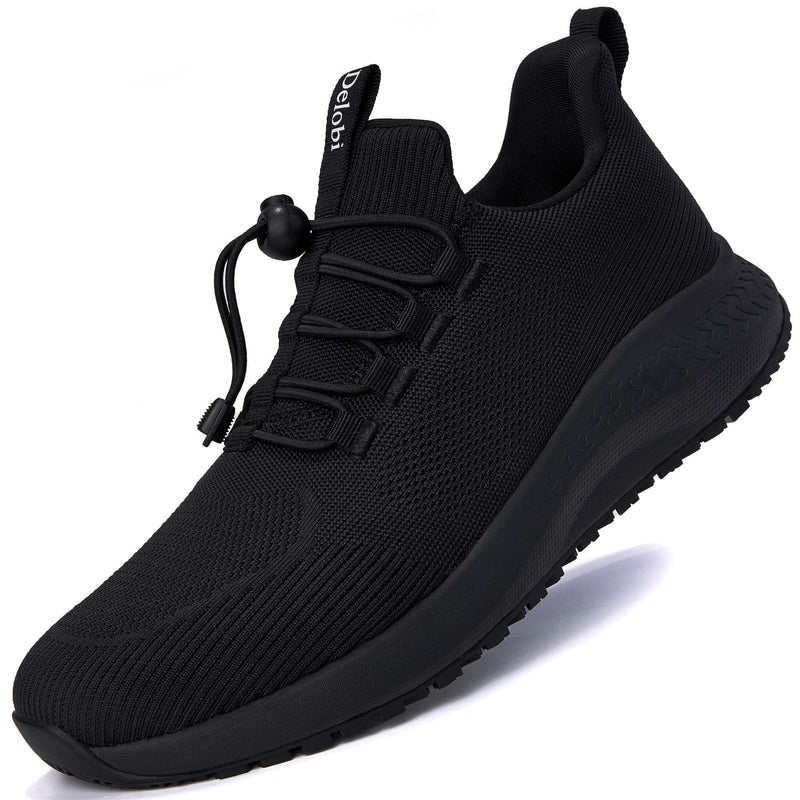 Women's Non Slip Work Shoes Slip Resistant Waterproof Chef Shoe for Restaurant Kitchen Food Service Nursing Hospital Staff Lightweight Walking Sneakers with Slip-On Design 8 All Black