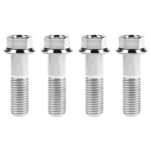Titanium Bolt Hex Small Flange Head M12x40mm Pitch 1.25, Silver