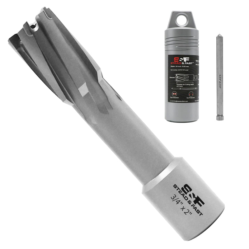S&F STEAD & FAST Carbide Annular Cutter 3/4" Cutting Diameter, 2" Depth of Cut, 3/4" Weldon Shank 3/4 x 2"