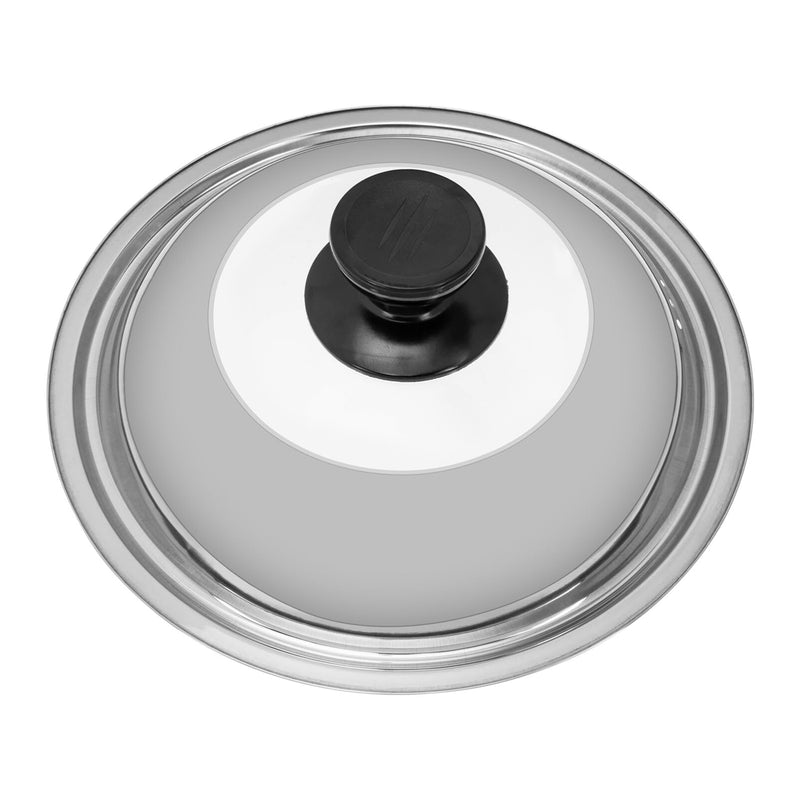 Tofficu 10.23 Inch Thickened Pot Cover Visible Glass Lid with Vent Handle Frying Pan and Wok Cover for Skillet Cooking Kitchen Lid for Home Restaurant Hotel Use 10 Inch